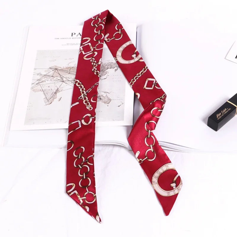 Silky Twilly Scarf – Bag Handle Wrap & Versatile Style Accent