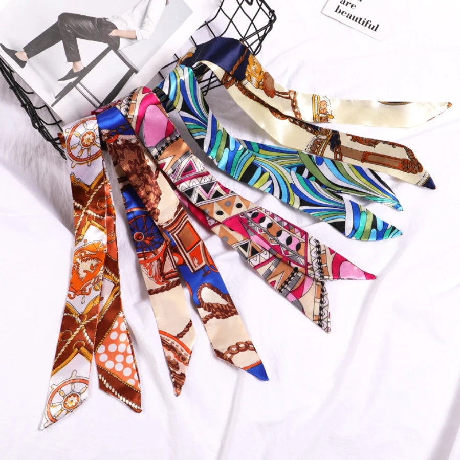 Silky Twilly Scarf – Bag Handle Wrap & Versatile Style Accent